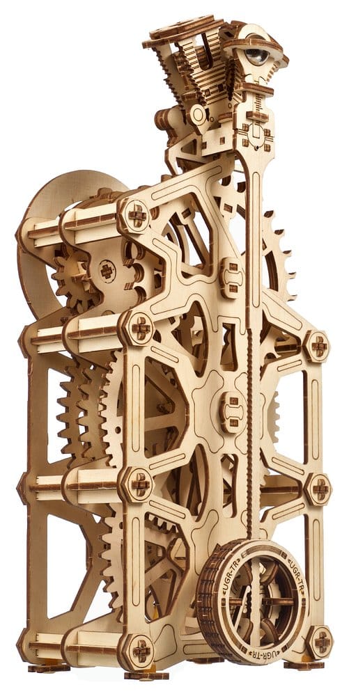Ugears Modellino in Legno Engine Clock Orologio da Tavolo Meccanico