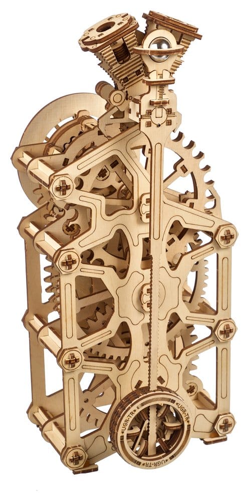 Ugears Modellino in Legno Engine Clock Orologio da Tavolo Meccanico