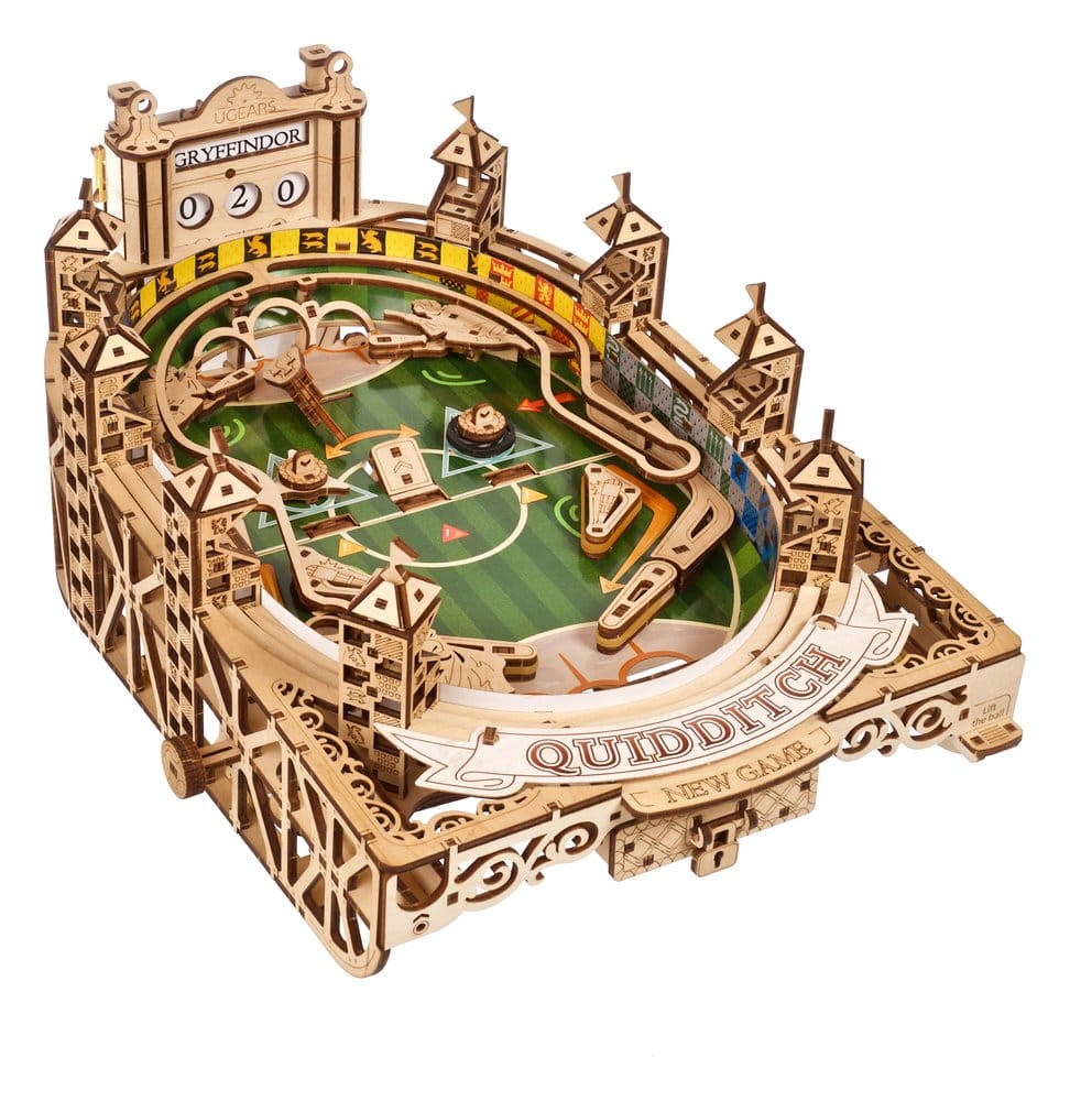 Ugears Harry Potter Quidditch Flipper Pinball, Modellino in Legno da Costruire