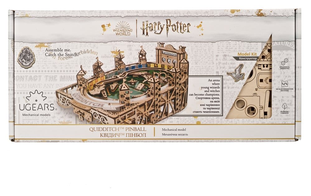 Ugears Harry Potter Quidditch Flipper Pinball, Modellino in Legno da Costruire