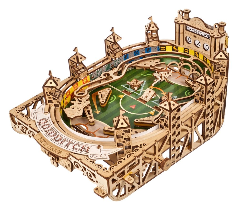 Ugears Harry Potter Quidditch Flipper Pinball, Modellino in Legno da Costruire