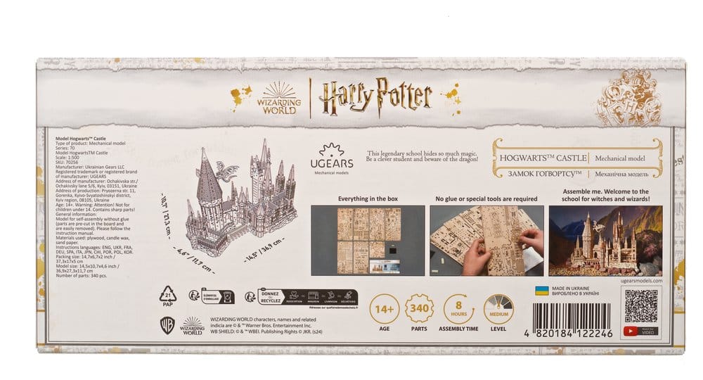 Modellino in Legno Castello di Hogwarts Harry Potter Ugears