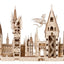 Modellino in Legno Castello di Hogwarts Harry Potter Ugears