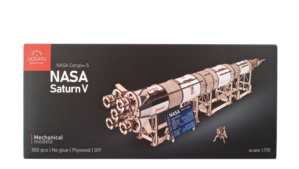 Modellino in legno NASA Saturn V in scala 1:170 Ugears