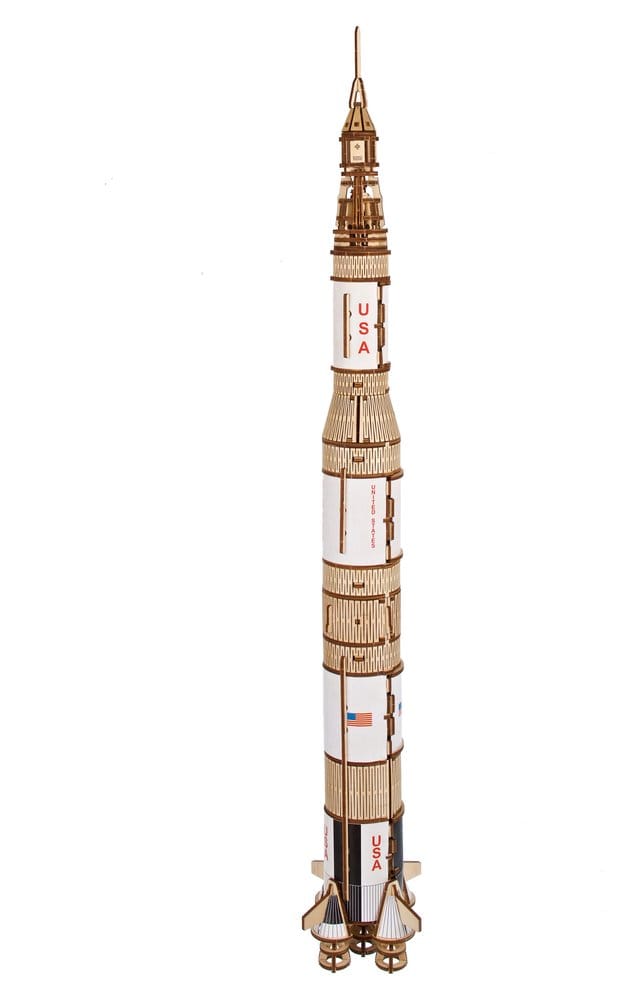 Modellino in legno NASA Saturn V in scala 1:170 Ugears