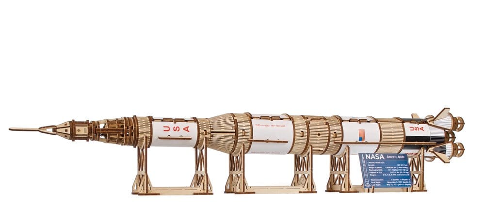 Modellino in legno NASA Saturn V in scala 1:170 Ugears