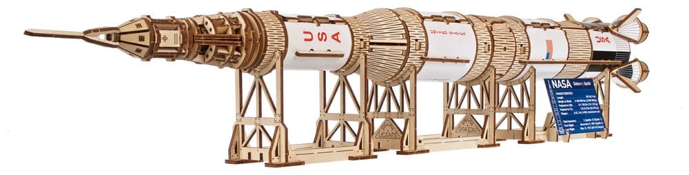 Modellino in legno NASA Saturn V in scala 1:170 Ugears