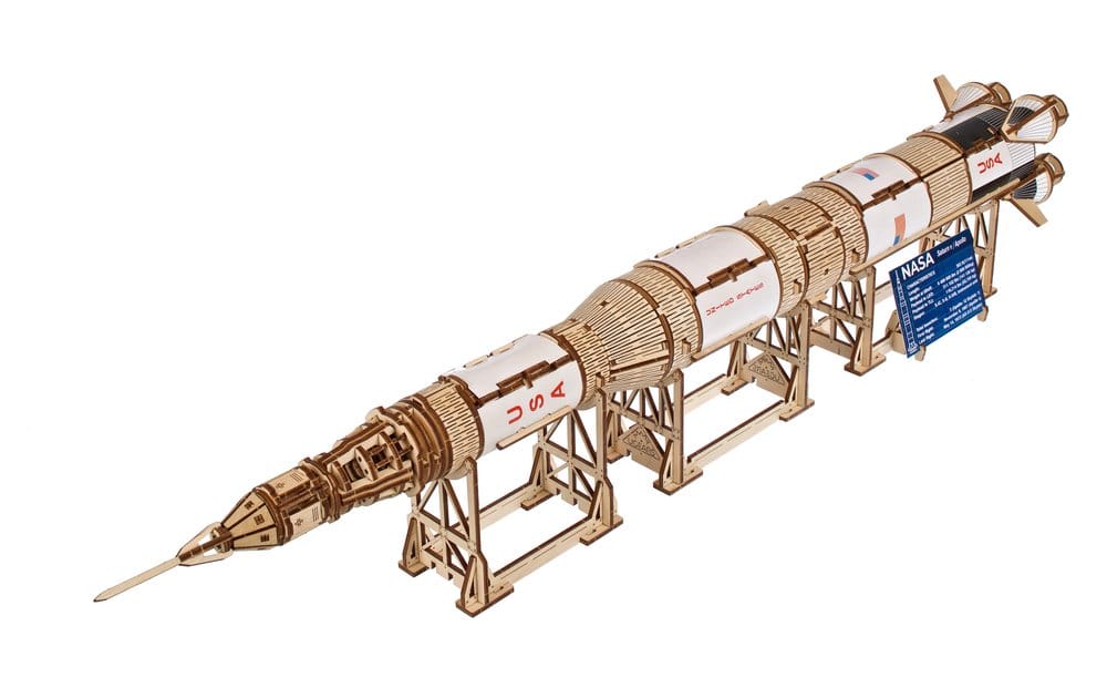 Modellino in legno NASA Saturn V in scala 1:170 Ugears