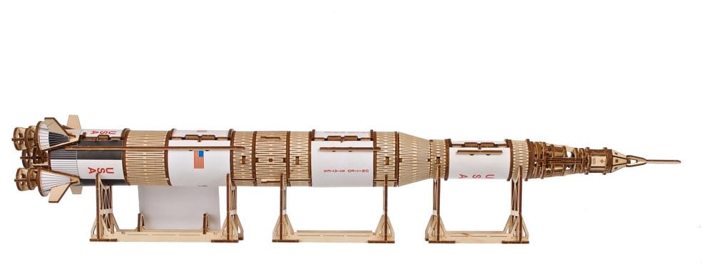 Modellino in legno NASA Saturn V in scala 1:170 Ugears
