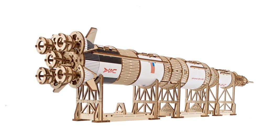 Modellino in legno NASA Saturn V in scala 1:170 Ugears