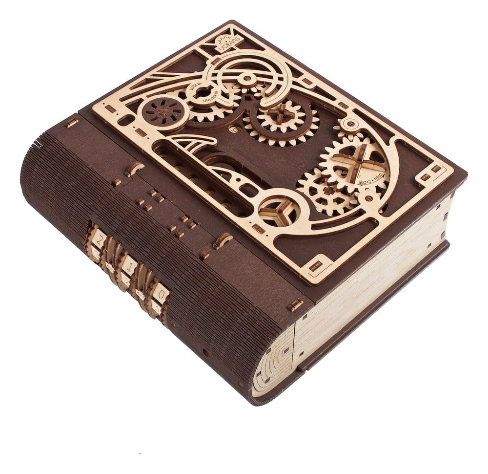 Ugears Libro dei Segreti, Modellino in Legno con Combinazione a 3 Cifre