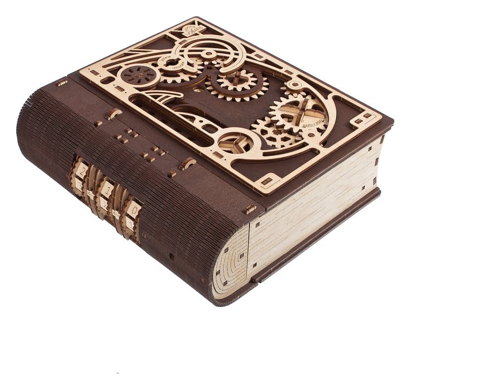 Ugears Libro dei Segreti, Modellino in Legno con Combinazione a 3 Cifre