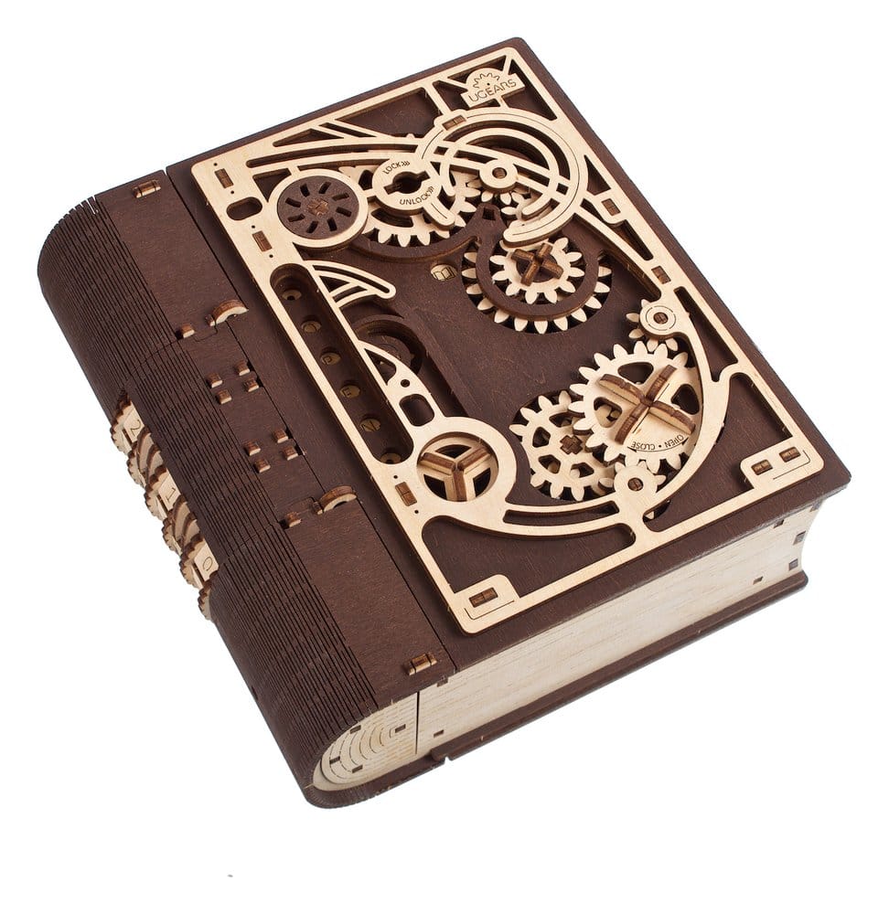 Ugears Libro dei Segreti, Modellino in Legno con Combinazione a 3 Cifre