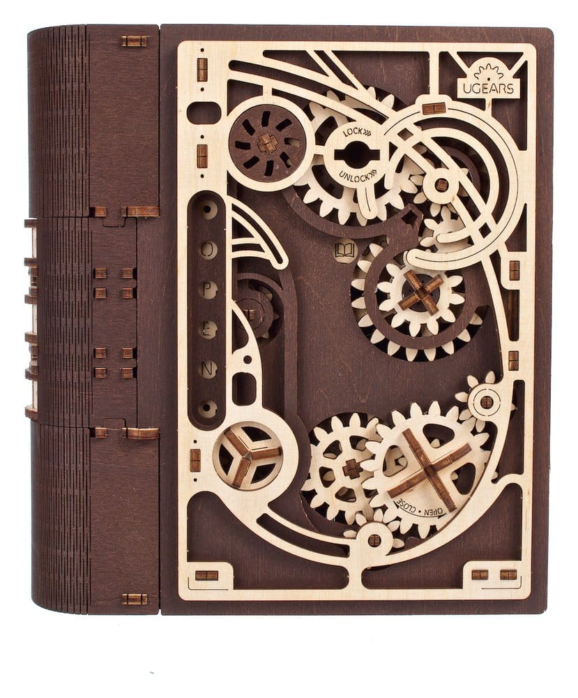 Ugears Libro dei Segreti, Modellino in Legno con Combinazione a 3 Cifre