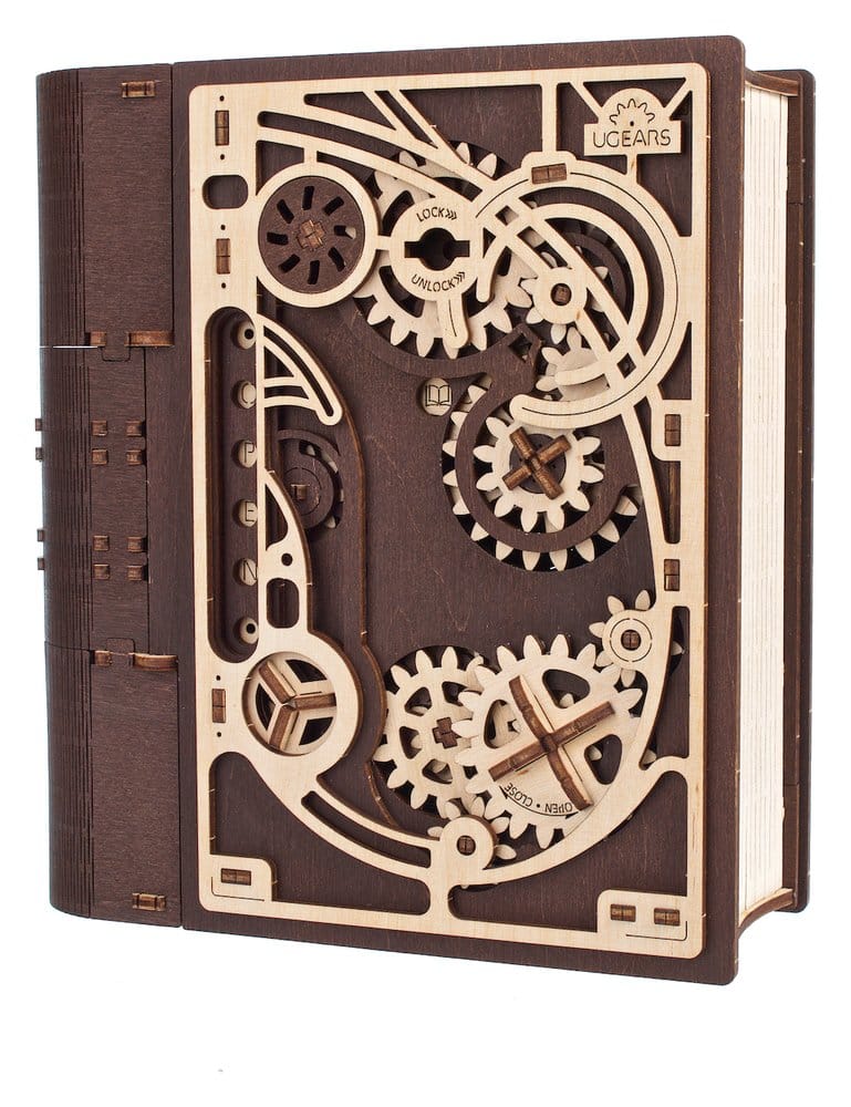 Ugears Libro dei Segreti, Modellino in Legno con Combinazione a 3 Cifre