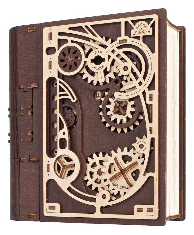 Ugears Libro dei Segreti, Modellino in Legno con Combinazione a 3 Cifre
