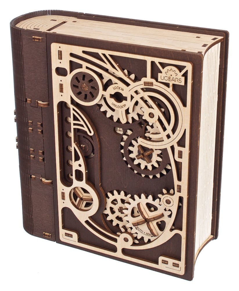 Ugears Libro dei Segreti, Modellino in Legno con Combinazione a 3 Cifre