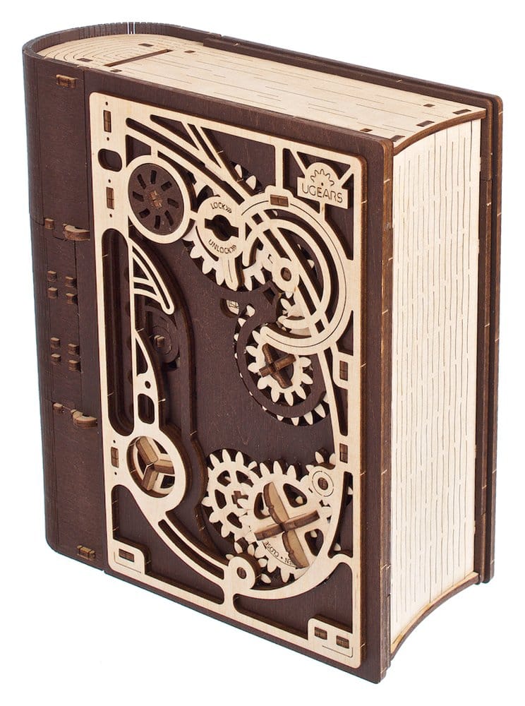 Ugears Libro dei Segreti, Modellino in Legno con Combinazione a 3 Cifre
