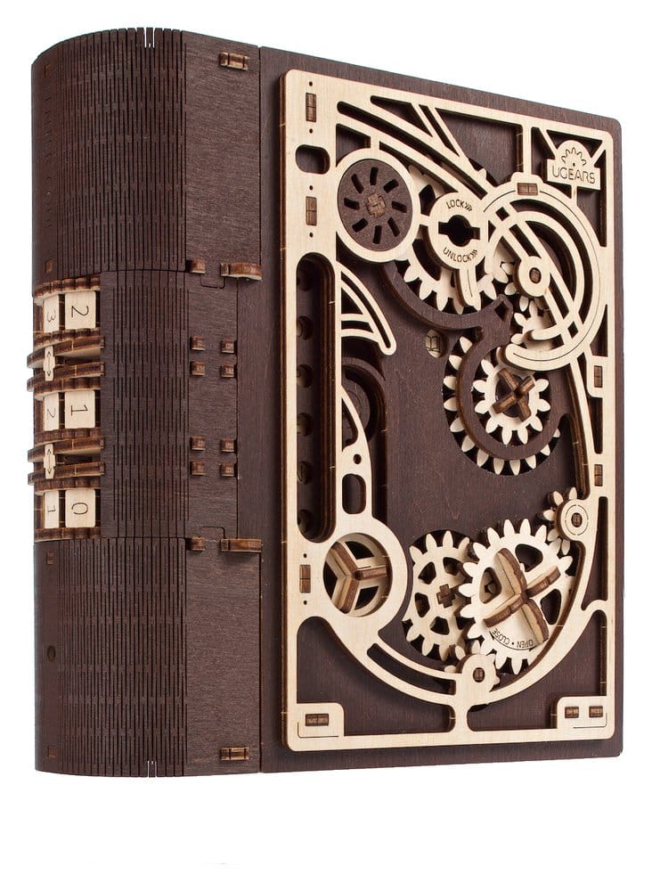 Ugears Libro dei Segreti, Modellino in Legno con Combinazione a 3 Cifre