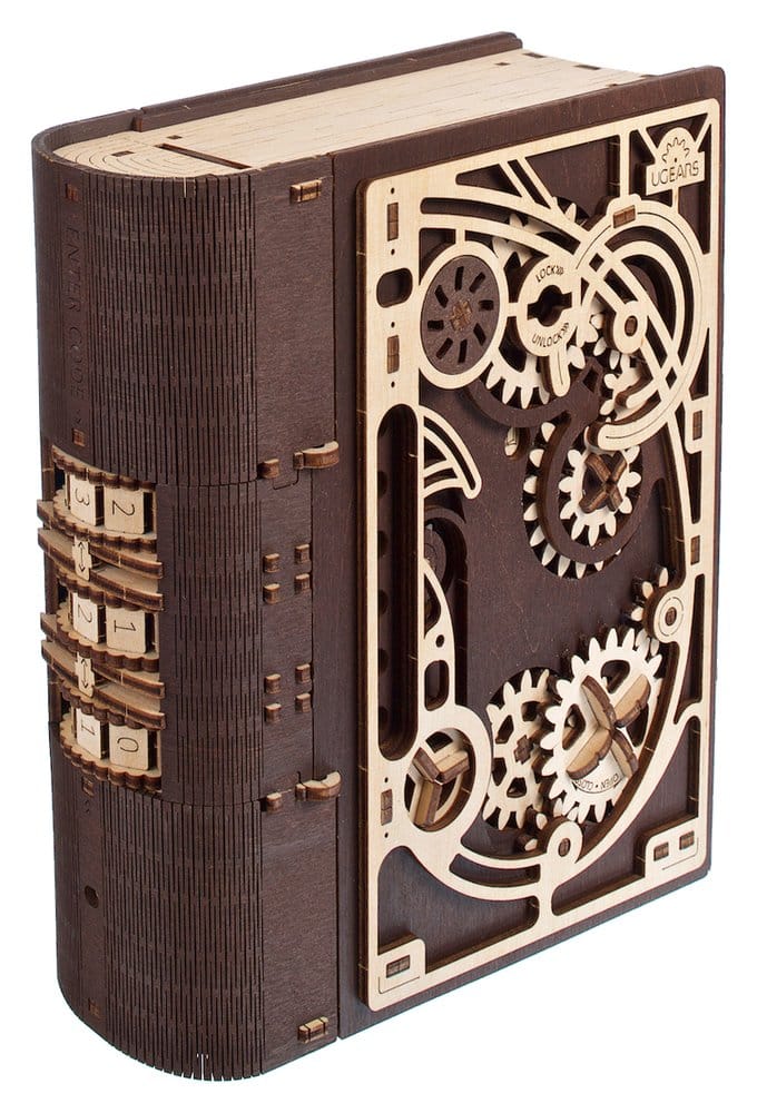 Ugears Libro dei Segreti, Modellino in Legno con Combinazione a 3 Cifre