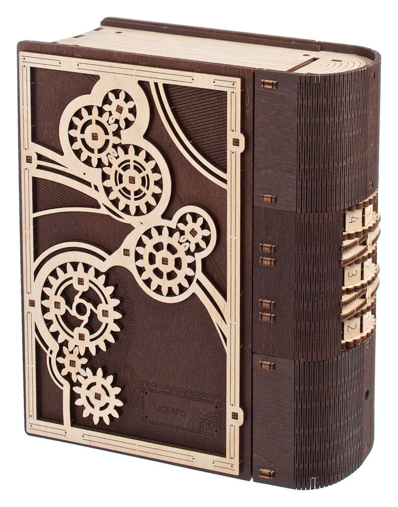 Ugears Libro dei Segreti, Modellino in Legno con Combinazione a 3 Cifre