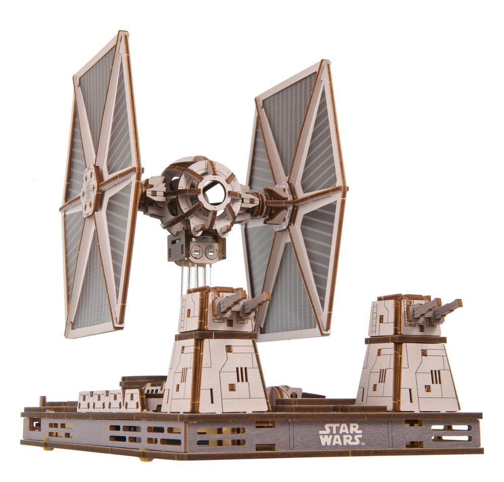 Star Wars TIE Fighter, modellino in legno Ugears con base Death Star