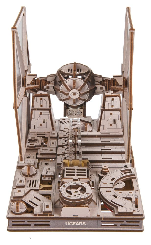 Star Wars TIE Fighter, modellino in legno Ugears con base Death Star