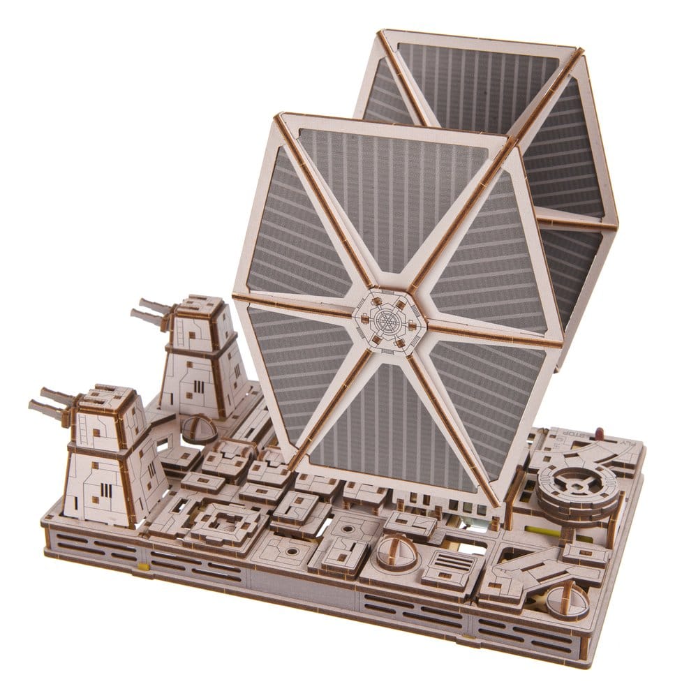 Star Wars TIE Fighter, modellino in legno Ugears con base Death Star