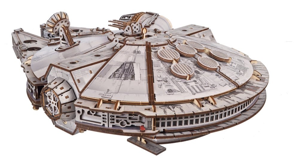 Star Wars Millennium Falcon Modellino in Legno Ugears in Scala 1:75