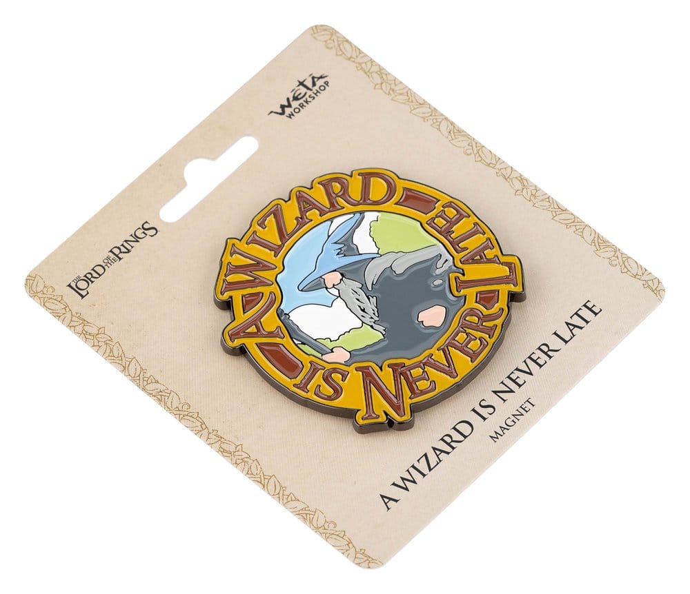 Magnet smaltato Il Signore degli Anelli "A Wizard Is Never Late" 7 cm - Weta Workshop