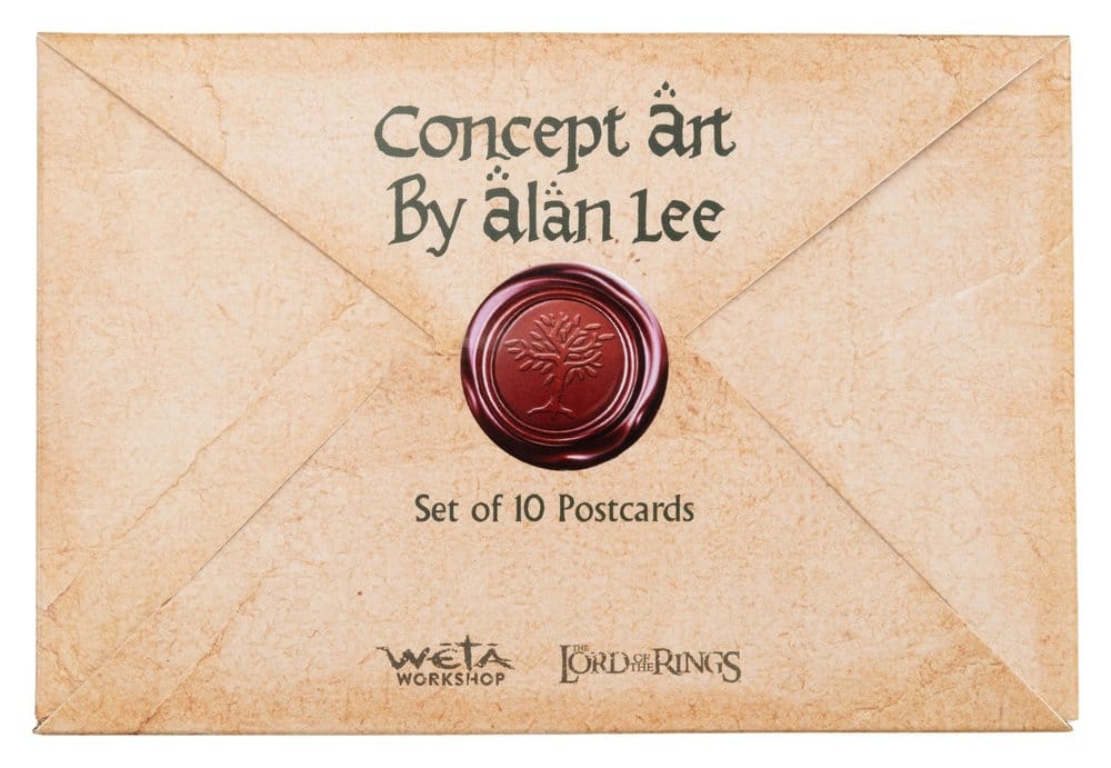 Set di 10 cartoline Il Signore degli Anelli con concept art di Alan Lee, 15 x 12 cm, Weta Workshop