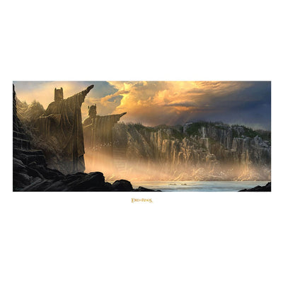 Stampa d'arte Il Signore degli Anelli - Gli Argonath, Pilastri dei Re 59 x 30 cm Weta Workshop