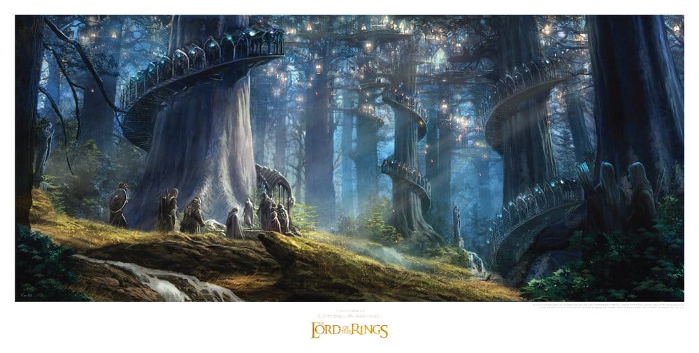 Art Print Il Signore degli Anelli Lothlórien 59 x 29,7 cm - Weta Workshop
