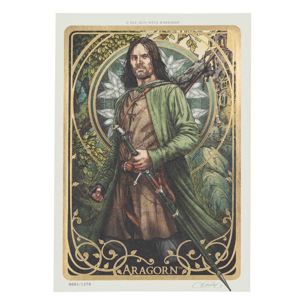 Il Signore degli Anelli - Stampa Artistica Aragorn di Iona Brinch, Edizione Limitata 14 x 21 cm - Weta Workshop