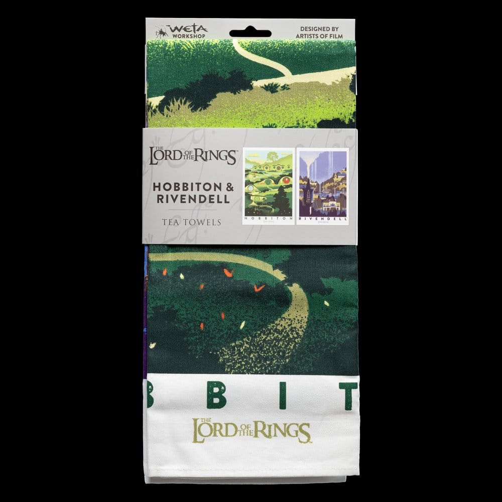 Il Signore degli Anelli Set di 2 Strofinacci Rivendell e Hobbiton 70 cm Weta Workshop