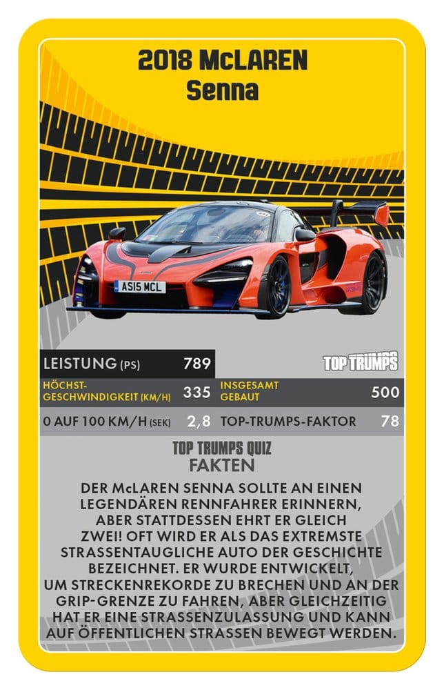 Super Cars Carte da Gioco Top Trumps Edizione Tedesca
