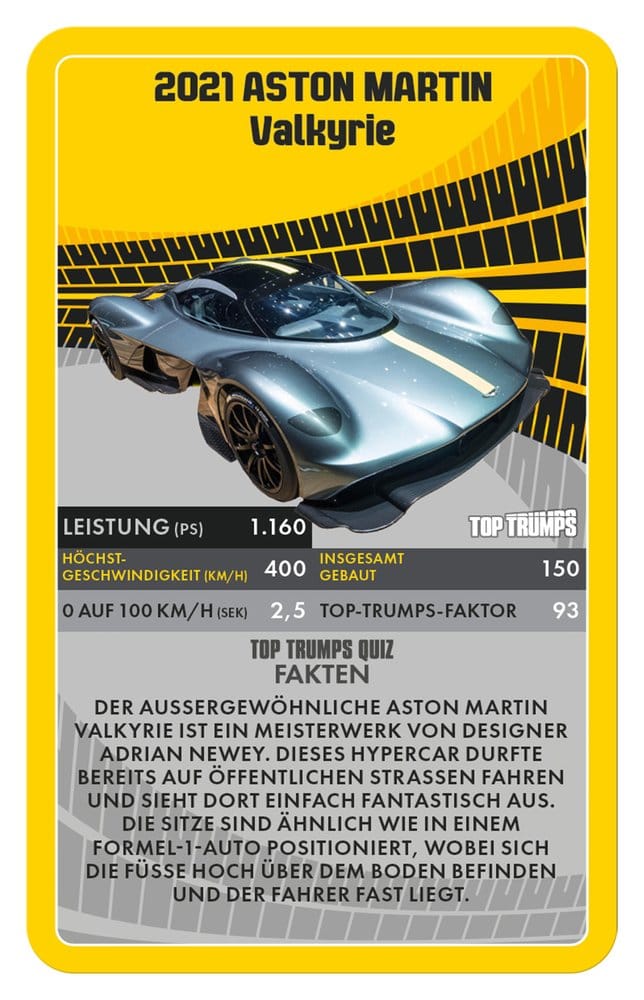 Super Cars Carte da Gioco Top Trumps Edizione Tedesca