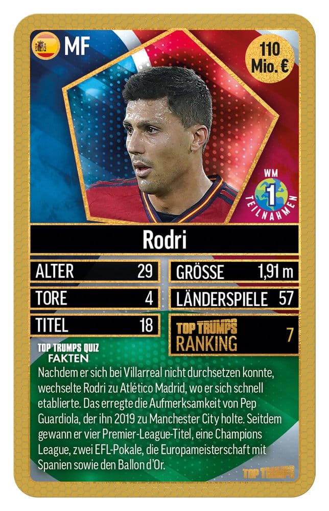 World Football Stars Gioco di Carte 200 Carte - Edizione Tedesca - Winning Moves
