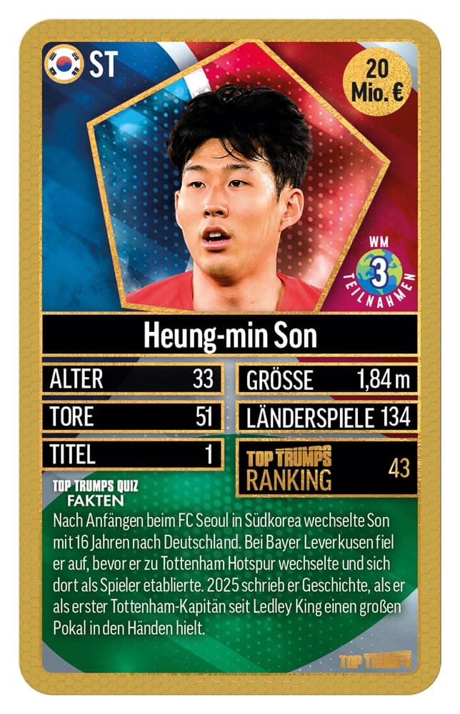 World Football Stars Gioco di Carte 200 Carte - Edizione Tedesca - Winning Moves