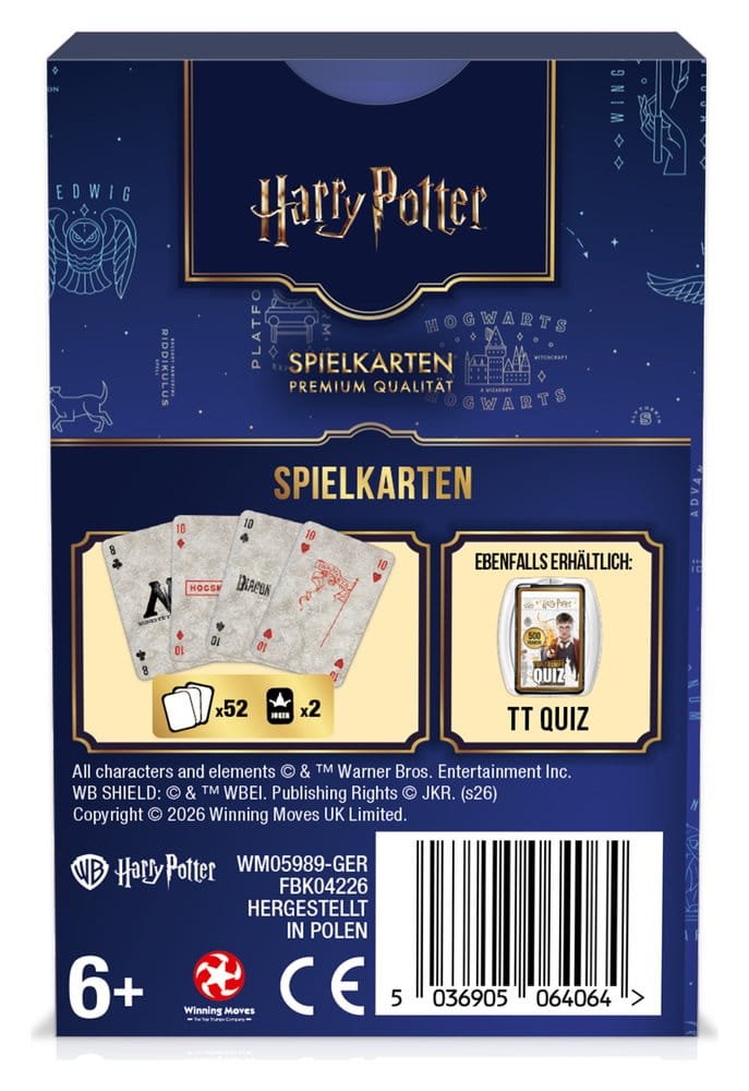 Carte da Gioco Harry Potter - Edizione Tedesca - Winning Moves