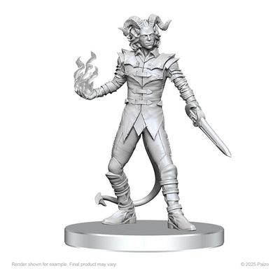 Pathfinder Deep Cuts Miniature non dipinte: Vordine (Infantry Devil) e Pitborn Rogue - WizKids