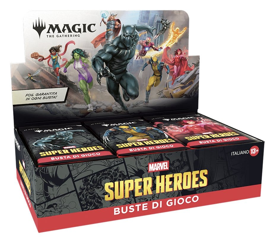 Magic: The Gathering Marvel Super Heroes Play Booster Display (30 buste) – Italiano – Wizards of the Coast