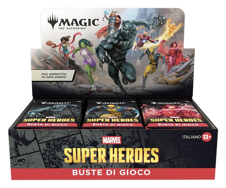 Magic: The Gathering Marvel Super Heroes Play Booster Display (30 buste) – Italiano – Wizards of the Coast