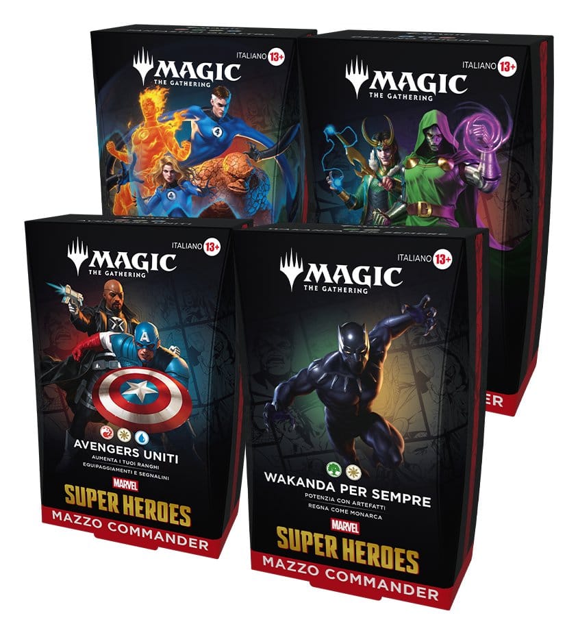 Magic: The Gathering Marvel Super Heroes Commander Decks Case (4 mazzi) - Italiano - Wizards of the Coast