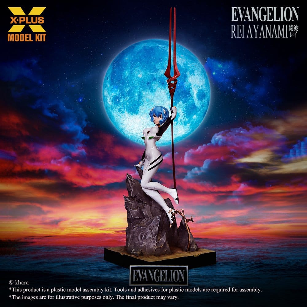Neon Genesis Evangelion Model Kit 1/8 Rei Ayanami con Lancia di Longinus 40 cm X-Plus