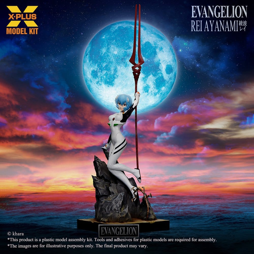 Neon Genesis Evangelion Model Kit 1/8 Rei Ayanami con Lancia di Longinus 40 cm X-Plus