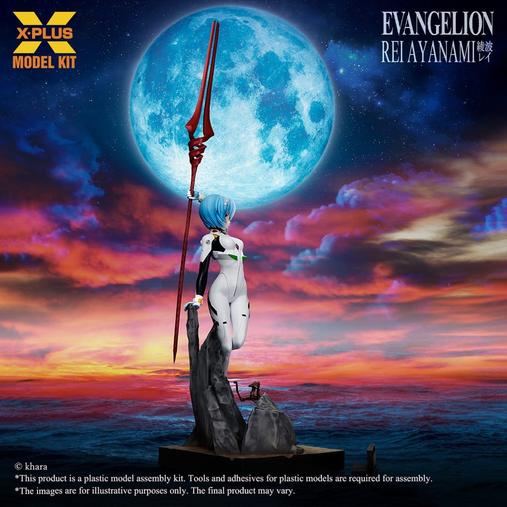 Neon Genesis Evangelion Model Kit 1/8 Rei Ayanami con Lancia di Longinus 40 cm X-Plus