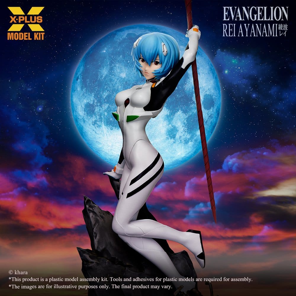 Neon Genesis Evangelion Model Kit 1/8 Rei Ayanami con Lancia di Longinus 40 cm X-Plus