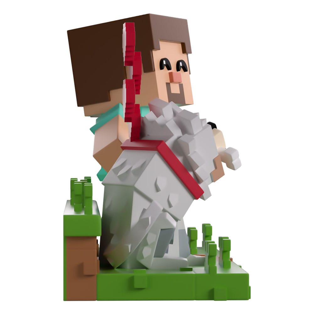 Minecraft Figura in Vinile Steve e Lupo Addomesticato 10 cm - Youtooz
