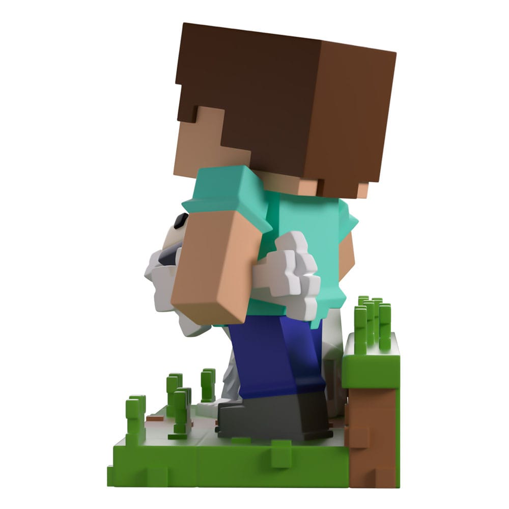 Minecraft Figura in Vinile Steve e Lupo Addomesticato 10 cm - Youtooz